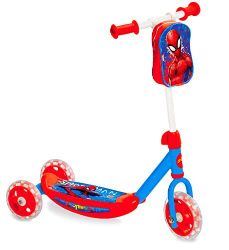 Mondo Toys - MY First Scooter Spiderman Patinete Baby 3 Ruedas con Bolso Porta Objetos Incluido para niño niña de 2 años Marvel Spiderman
