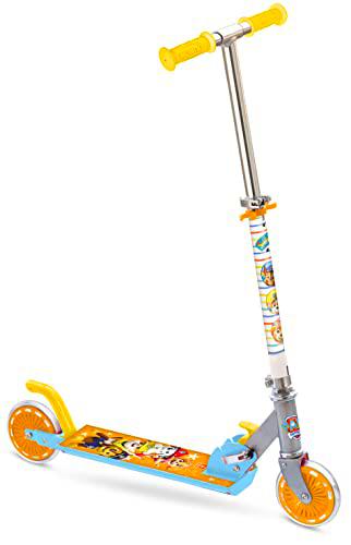 Mondo Toys - Scooter Paw Patrol Patinete 2 Ruedas Plegable de Aluminio con Plataforma Extra Grip y Manillar Ajustable para niño niña Paw Patrol