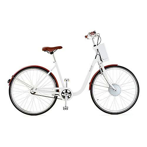 ASKOLL Eb1 Bicicleta eléctrica, Unisex Adulto, Color Blanco/Marrón, L