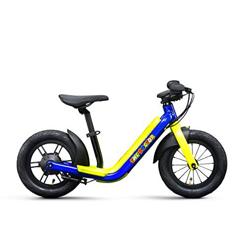 VR46 Motor Bike Bicicleta Infantil, Unisex niños, Azul y Amarillo