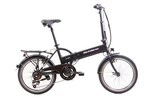 F.lli Schiano E- Sky Bicicleta eléctrica Plegable, Unisex-Adult, Negra, S