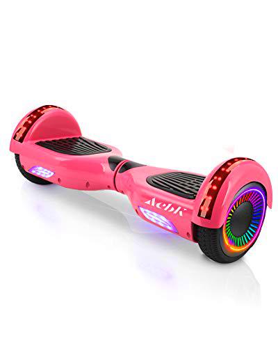 ACBK - Hoverboard Patinete Eléctrico Autoequilibrio con Ruedas de 6.5" (Altavoces Bluetooth + Ruedas Led integradas + Bolsa Transporte) Velocidad máxima: 10-12 km/h