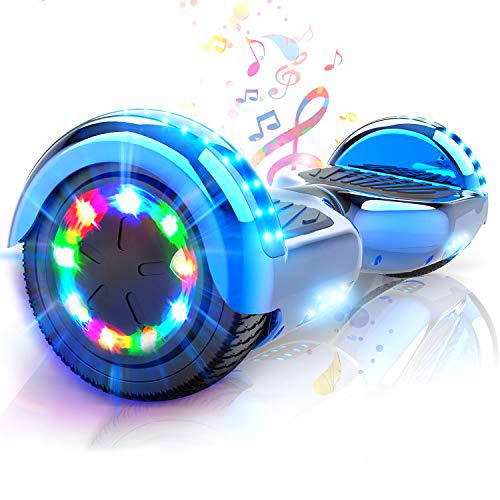 COLORWAY Hoverboard Patinete Eléctrico Auto Equilibrio Hover Scooter Board 6.5 Pulgadas con Fuerte Dual Motor y LED E-Skateboard … (Azul)