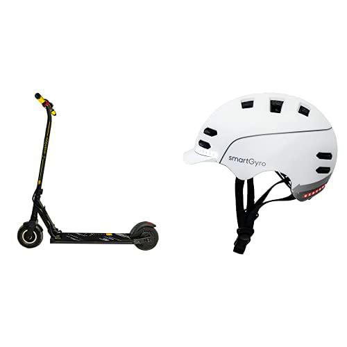 SmartGyro Xtreme XD Black - Patinete Eléctrico + SmartGyro Casco Inteligente Smart Helmet Blanco M