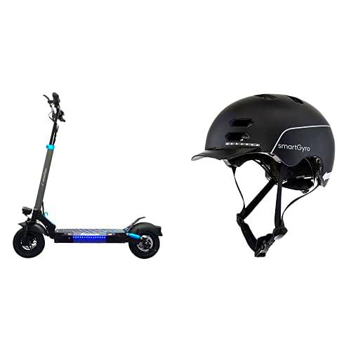 SmartGyro Speedway - Patinete Eléctrico + SmartGyro Casco Inteligente Smart Helmet Negro M