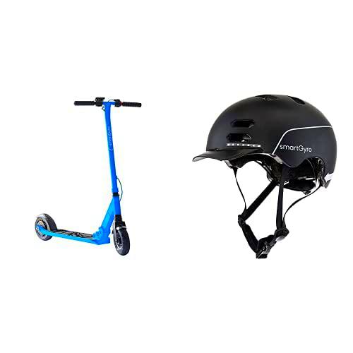 SmartGyro Xtreme XD Blue - Patinete Eléctrico + SmartGyro Casco Inteligente Smart Helmet Negro M