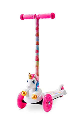 Mondo Toys - 3D Scooter Unicorn Patinete Baby 3 Ruedas con Freno de Seguridad Trasero para niño niña a Partir de 3 años Unicornio