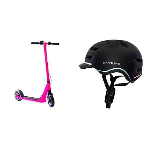 SmartGyro Xtreme XD Pink - Patinete Eléctrico + SmartGyro Casco Inteligente Smart Helmet Pro Negro M