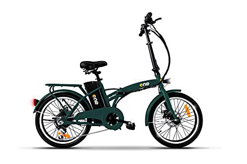 The One Bicicletta Elettrica Pieghevole A Pedalata Assistita 20" 250w Easy Forest Green Bicicleta eléctrica Plegable con Pedal asistida Verde