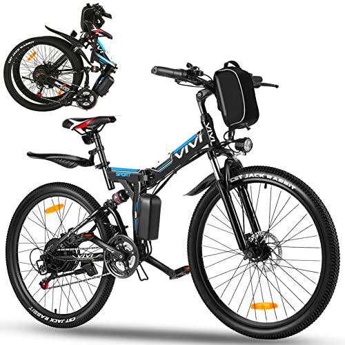VIVI Bicicleta Electrica Plegable 250W Bicicleta Eléctrica Montaña