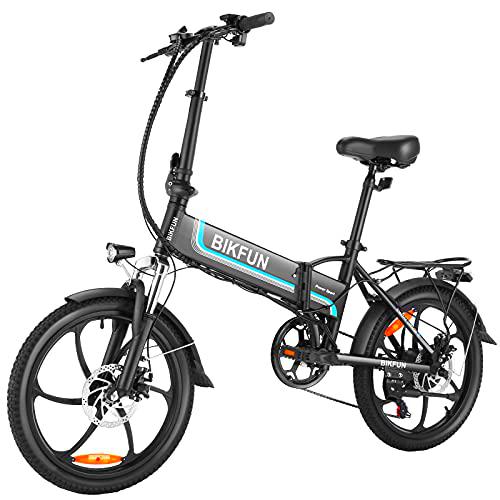 BIKFUN W757 Bicicletas eléctricas, Unisex-Adult, Negro, 20
