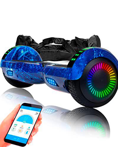 ACBK - Hoverboard Patinete Eléctrico Autoequilibrio con Ruedas de 6.5" Control por App y Bolsa Transporte