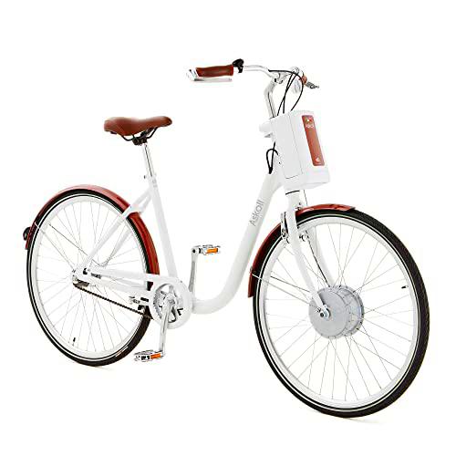 ASKOLL Eb1 Bicicleta eléctrica, Unisex Adulto, Color Blanco/Marrón, M