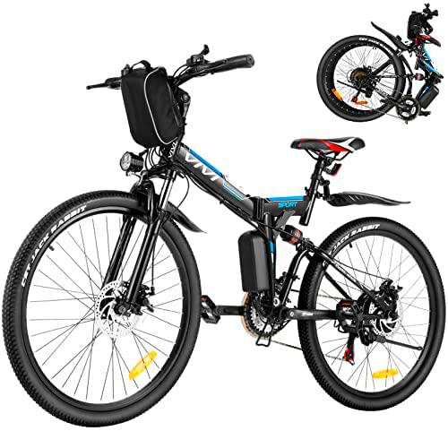 VIVI Bicicleta Eléctrica Plegable, 26" Bicicleta Montaña Adulto