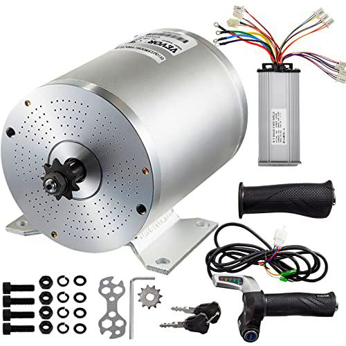 VEVOR Motor sin Escobillas Motor Eléctrico para Go Kart 48V 2000W Motor con Controlador Perfecto para Scooter Eléctrico