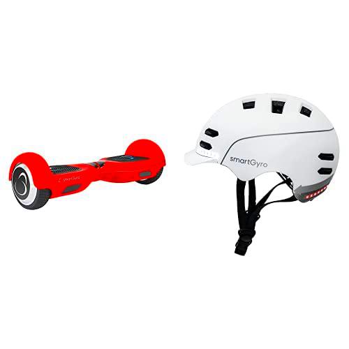 SmartGyro X2 UL Red -Patinete Eléctrico Hoverboard + SmartGyro Casco Inteligente Smart Helmet Blanco L