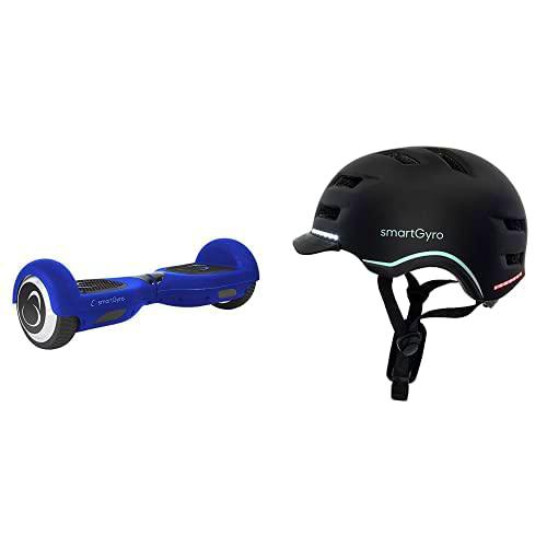 SmartGyro X2 UL Blue - Patinete Eléctrico Hoverboard + SmartGyro Casco Inteligente Smart Helmet PRO Negro M