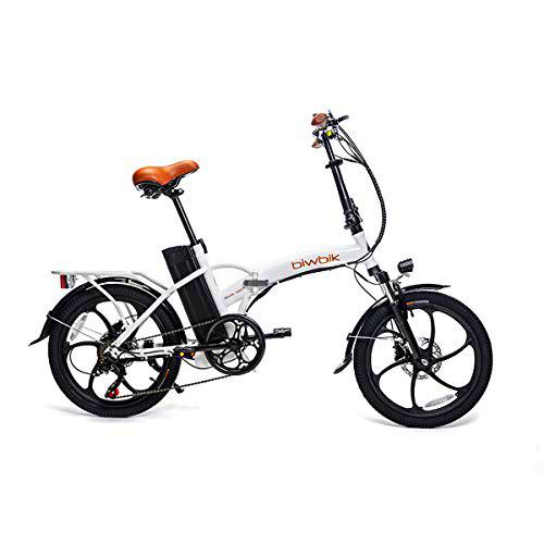 BIWBIK Bicicleta ELECTRICA Plegable Book Sport (Blanco)