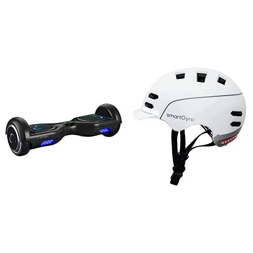 SmartGyro X2 UL Black - Patinete Eléctrico Hoverboard + SmartGyro Casco Inteligente Smart Helmet Blanco L