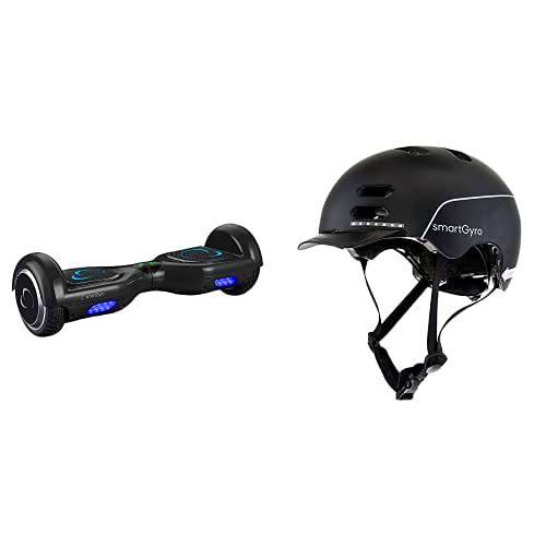 SmartGyro X2 UL Black - Patinete Eléctrico Hoverboard + SmartGyro Casco Inteligente Smart Helmet Negro M