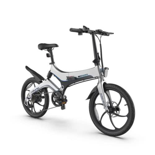 BEHUMAX - Bicicleta eléctrica E-Urban 890+ Silver, Amortiguación Trasera