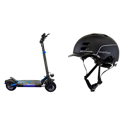 SmartGyro Crossover Dual X2 - Patinete Eléctrico + SmartGyro Casco Inteligente Smart Helmet Negro L