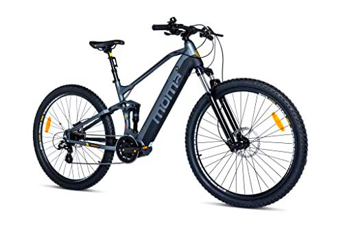 Moma Bikes Bicicleta Electrica, EMTB-29"PRO Full Suspension Central Motor