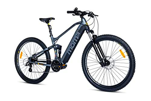 Moma Bikes Bicicleta Electrica, EMTB-29&quot;PRO Full Suspension Central Motor