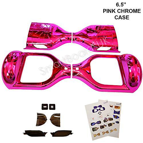 Cromo 6.5"Hoverboard Shell de plástico - Swegway Caso de 6,5 Pulgadas Marco Segway 2 Ruedas Smart Balance Scooter plásticos (Rosado)