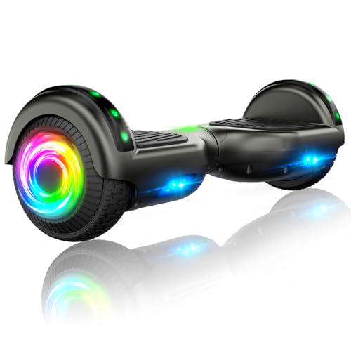 Hoverboard Scooter électrique tout-terrain à deux roues et auto-équilibrage avec haut-parleur sans fil Bluetooth