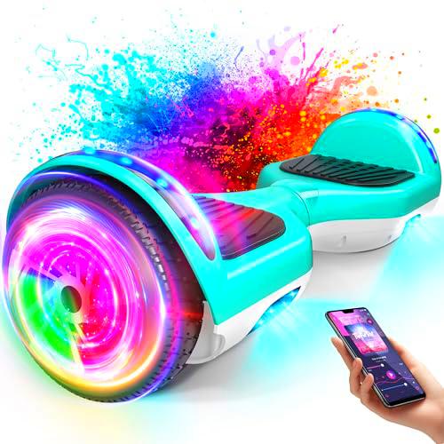 SISIGAD Hoverboard,6.5&quot; Two-Wheel Self-Balancing Hover Board with Bluetooth Speakers and Fashion LED Lights for Kids