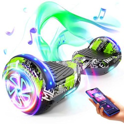 SISIGAD Hoverboard auto-équilibrant, Bluetooth et lumières LED colorées