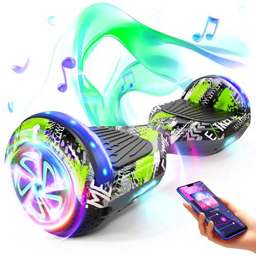 SISIGAD Hoverboard auto-équilibrant, Bluetooth et lumières LED colorées