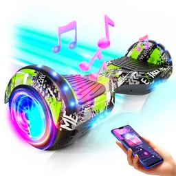 SISIGAD Hoverboard for Kids Ages 6-12, Self Balancing Scooters with Bluetooth &amp; Corlorful LED Lights