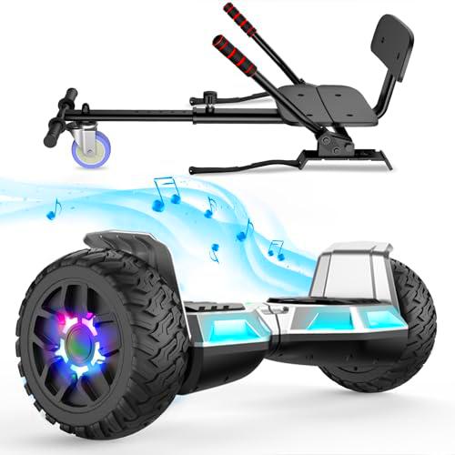 SISIGAD All-terrain Hoverboard 8.5 inches, Hoverboards with Go-Kart