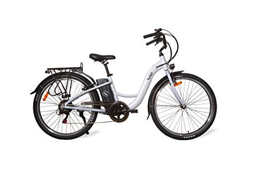 Velair Bicicleta eléctrica City, Color Blanco