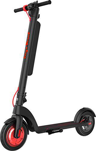 Runway Plus - Patinete eléctrico Plegable, Color Negro y Rojo