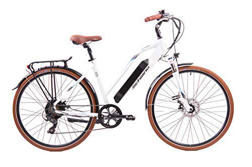 F.lli Schiano E- Voke Bicicleta, Adulto Unisex, Blanca, 28 ''