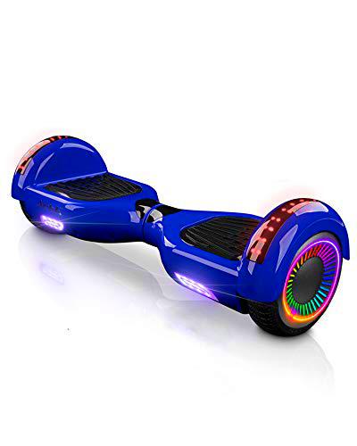 ACBK - Hoverboard Patinete Eléctrico Autoequilibrio con Ruedas de 6.5" (Altavoces Bluetooth + Ruedas Led integradas + Bolsa Transporte) Velocidad máxima: 10-12 km/h