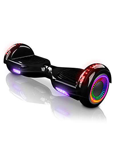 ACBK - Hoverboard Patinete Eléctrico Autoequilibrio con Ruedas de 6.5" (Altavoces Bluetooth + Ruedas Led integradas + Bolsa Transporte) Velocidad máxima: 10-12 km/h